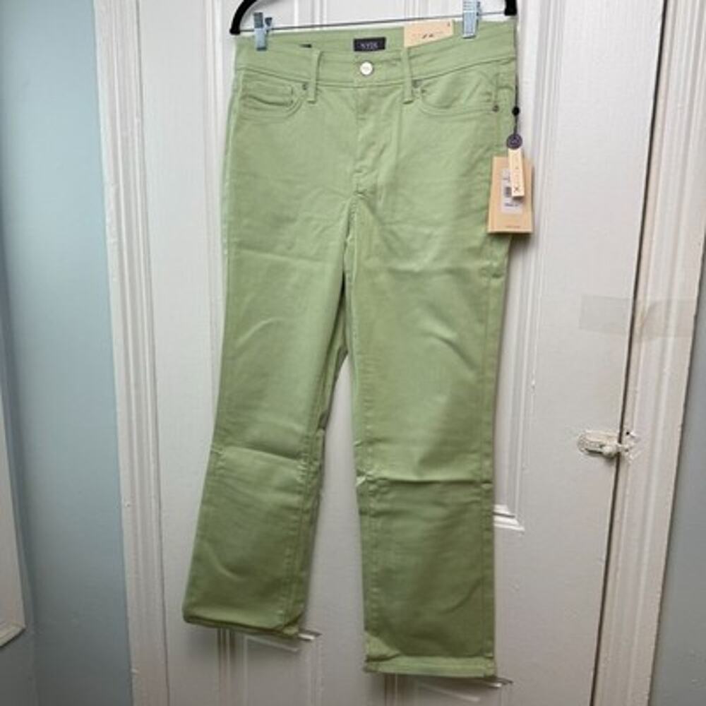 NYDJ Ellison Straight Leg Ankle Jeans Women 8 High Rise Green Ivy NWT New